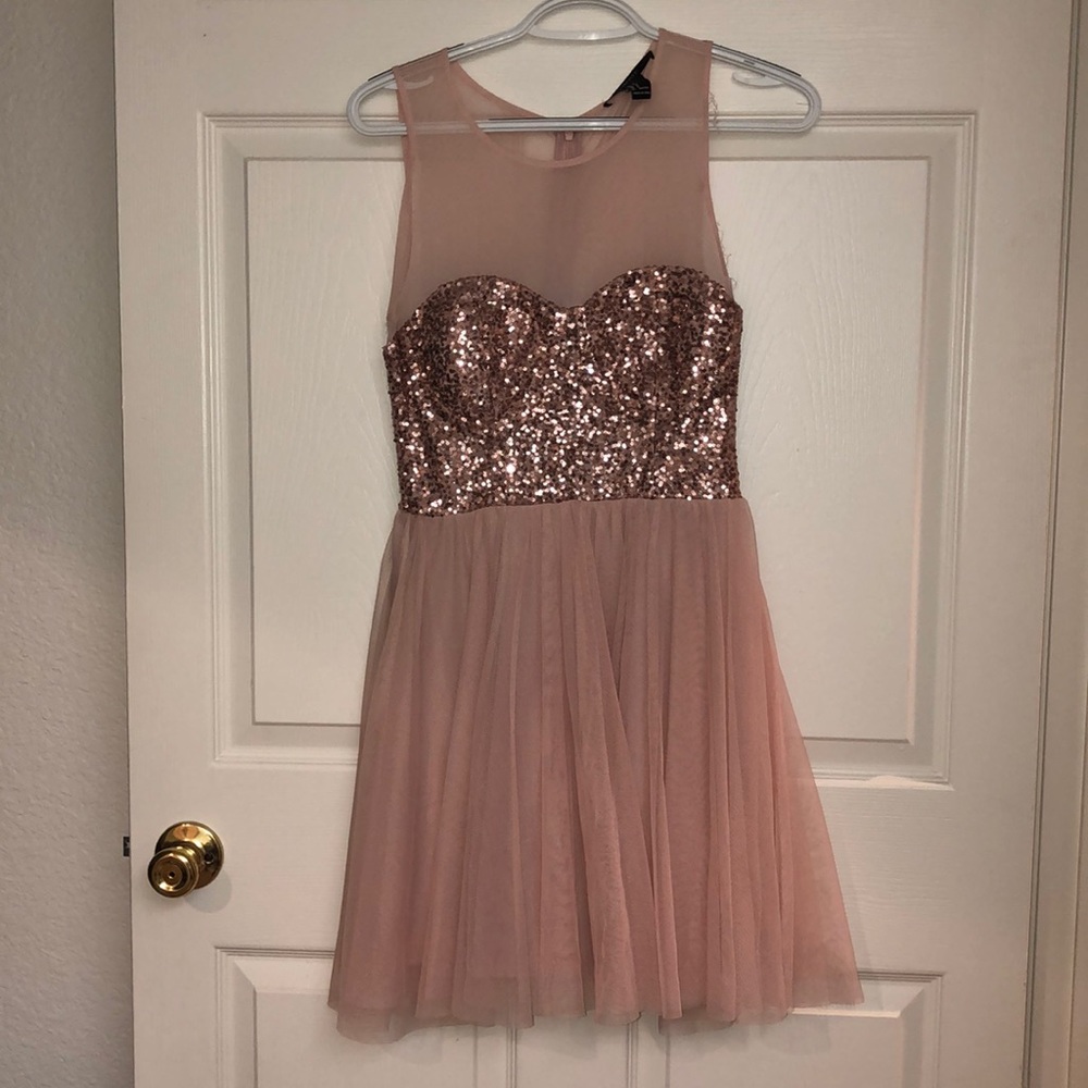 Forever 21 Pink sequin and tulle dress